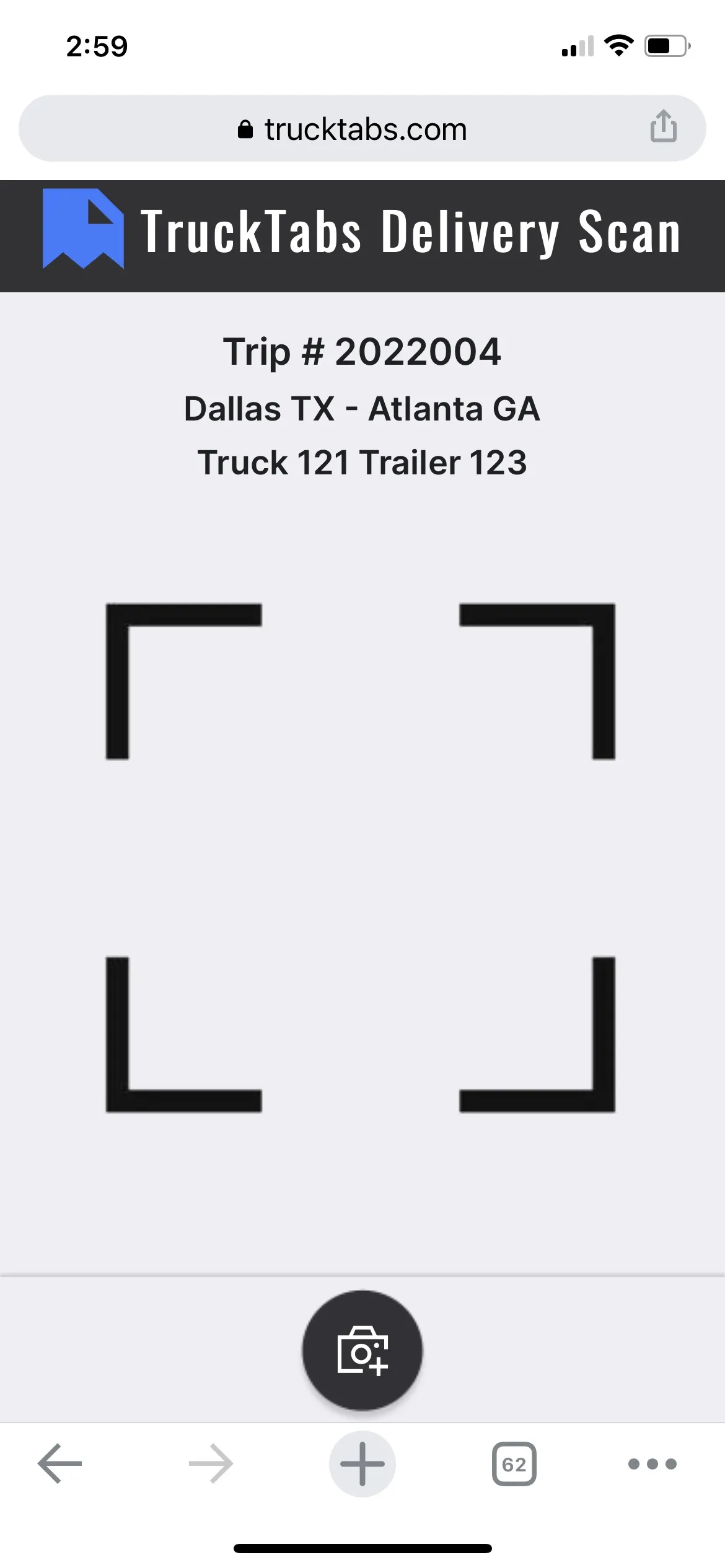 TruckTabs Delivery Scan
